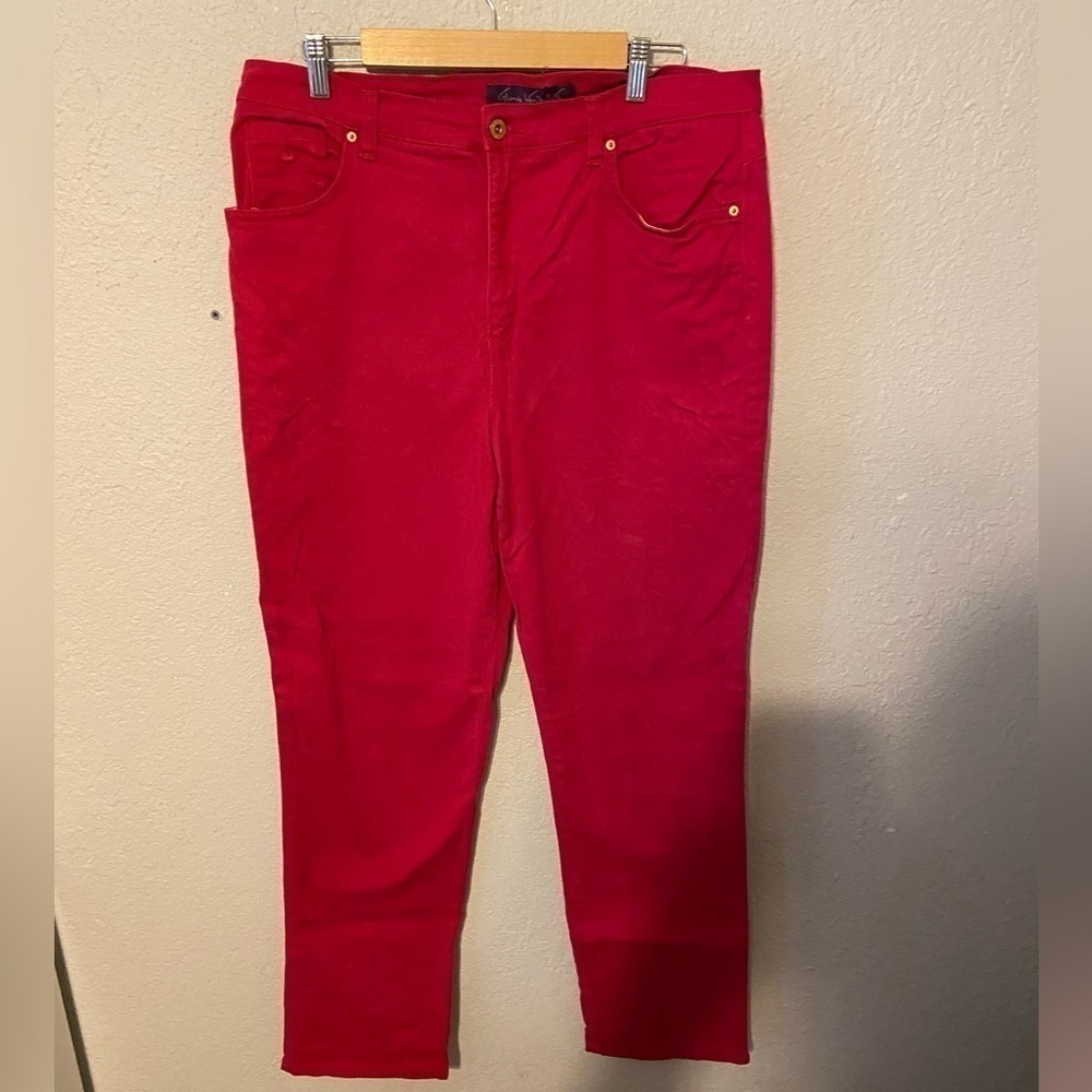 Gloria Vanderbilt Womens Size 16 Amanda  Red Jeans